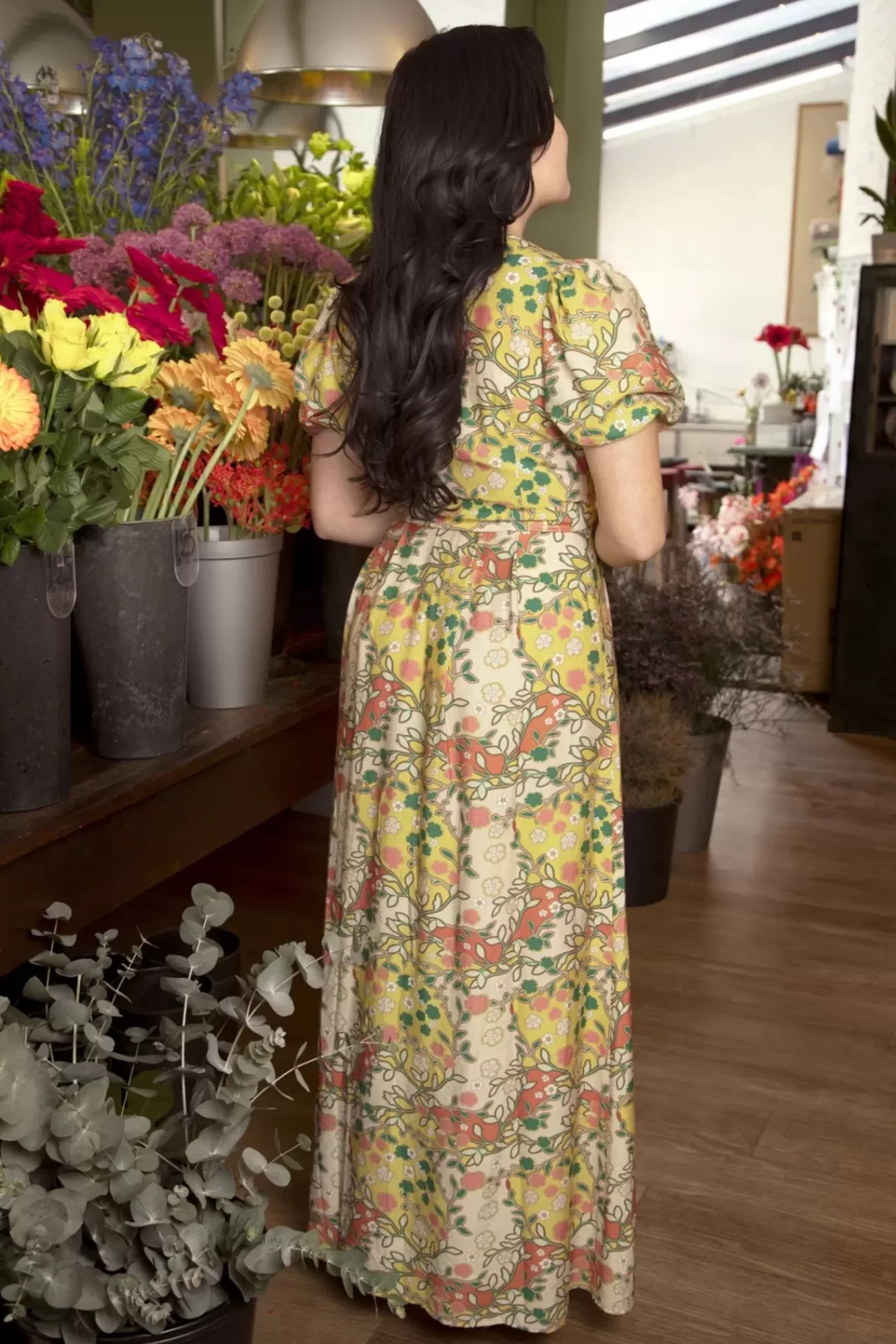 Topvintage Boutique Collection Topvintage Exclusive ~ Phoebe Maxi Jurk In Multi | Vrouwen Plus Size Jurken