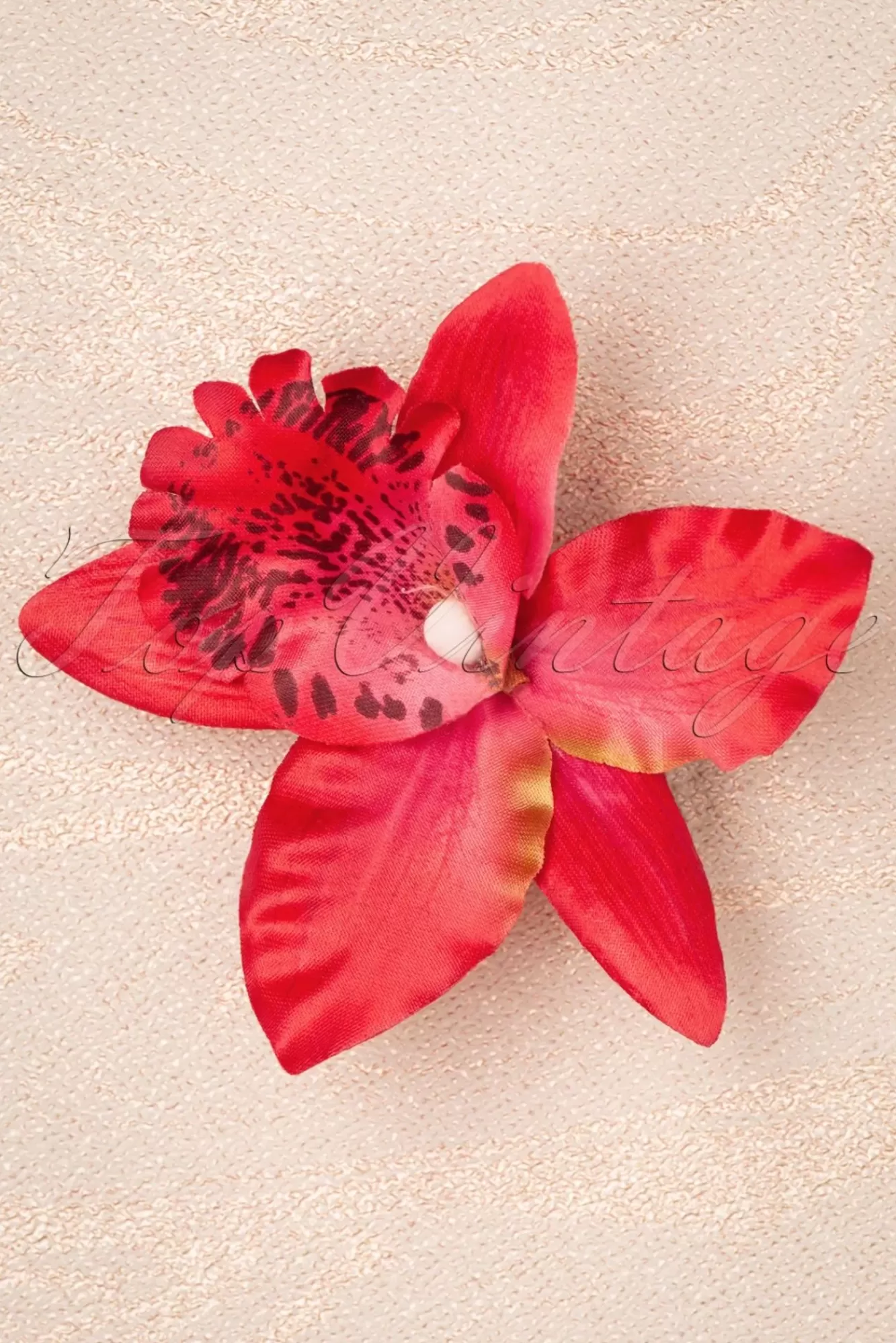 Topvintage Boutique Collection Tropical Vibes Haarbloemclip In Rood | Vrouwen Haaraccessoires