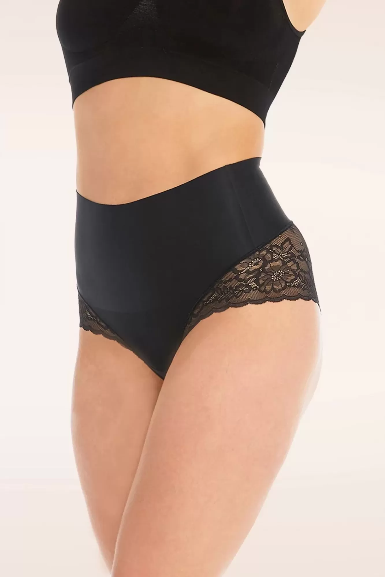 MAGIC Bodyfashion Tummy Shaper Lace Slip In Zwart | Vrouwen Shapewear