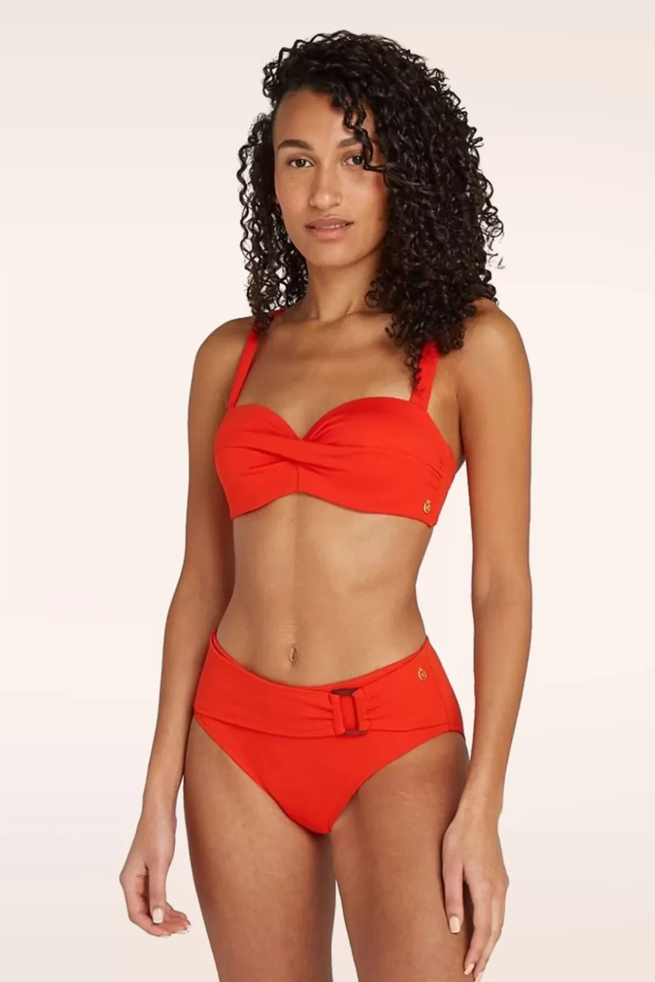 TC Beach Twisted Bikinitop In Zomers Rood | Vrouwen Bikini'S