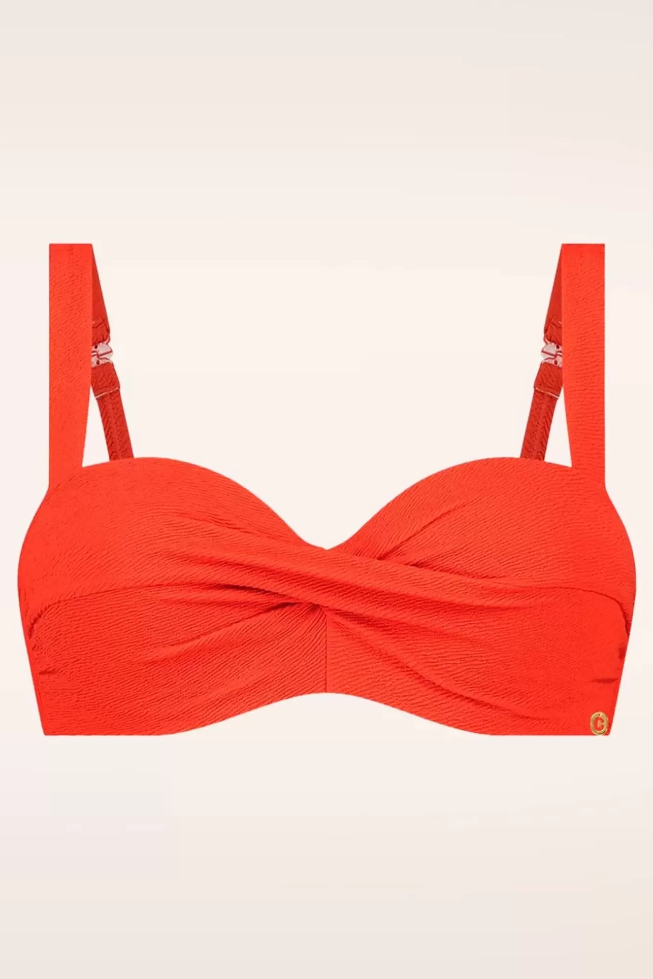 TC Beach Twisted Bikinitop In Zomers Rood | Vrouwen Bikini'S