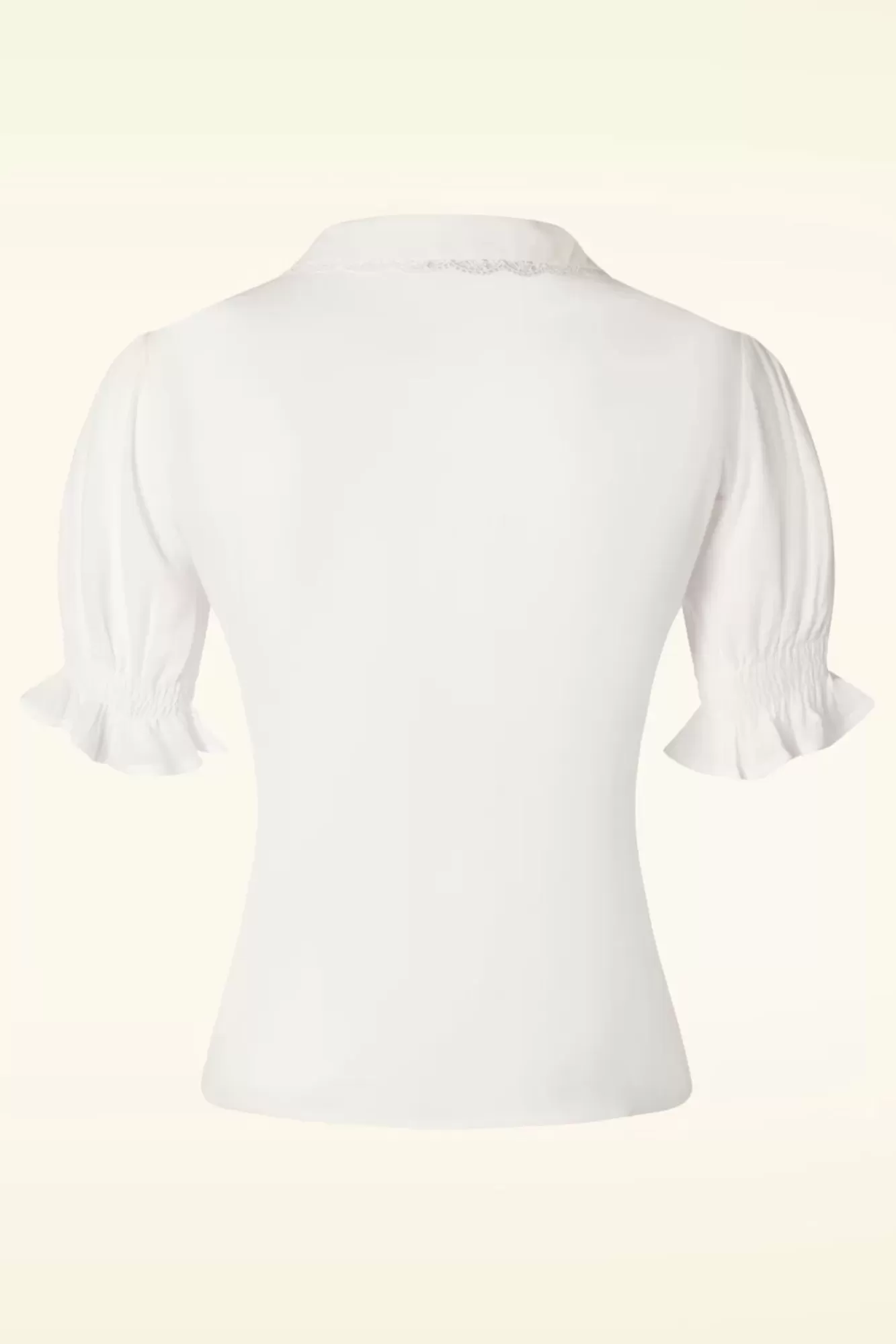 Vixen Vintage Geborduurde Bloemenblouse In Wit | Vrouwen Blouses