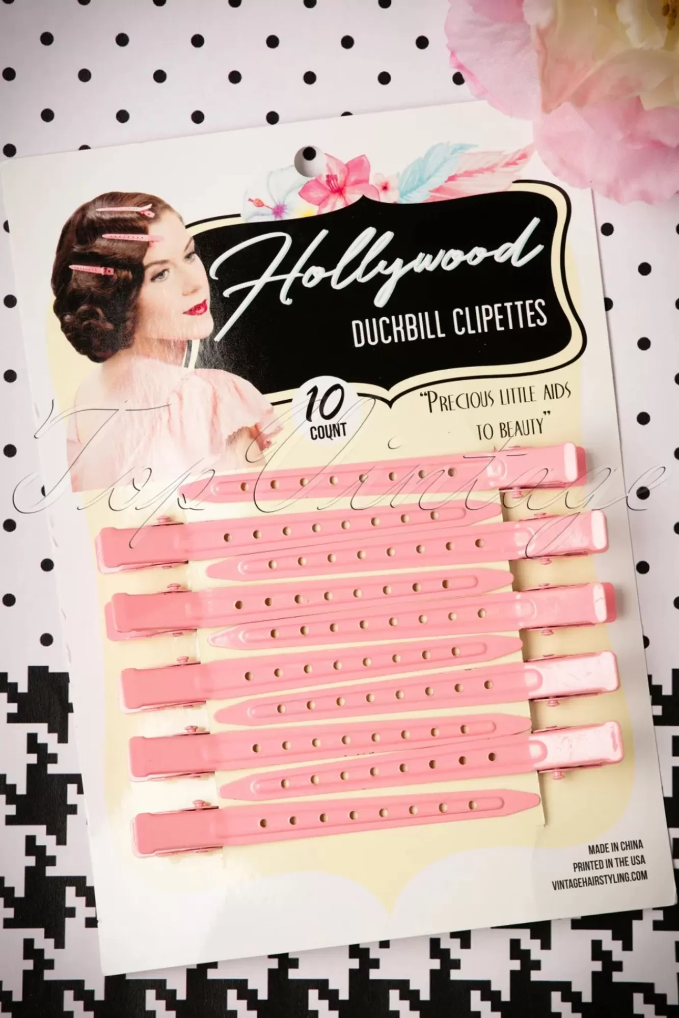 Lauren Rennells Vintage Haarstyling: Hollywood Duckbill Clipettes In Roze | Vrouwen Haarstyling