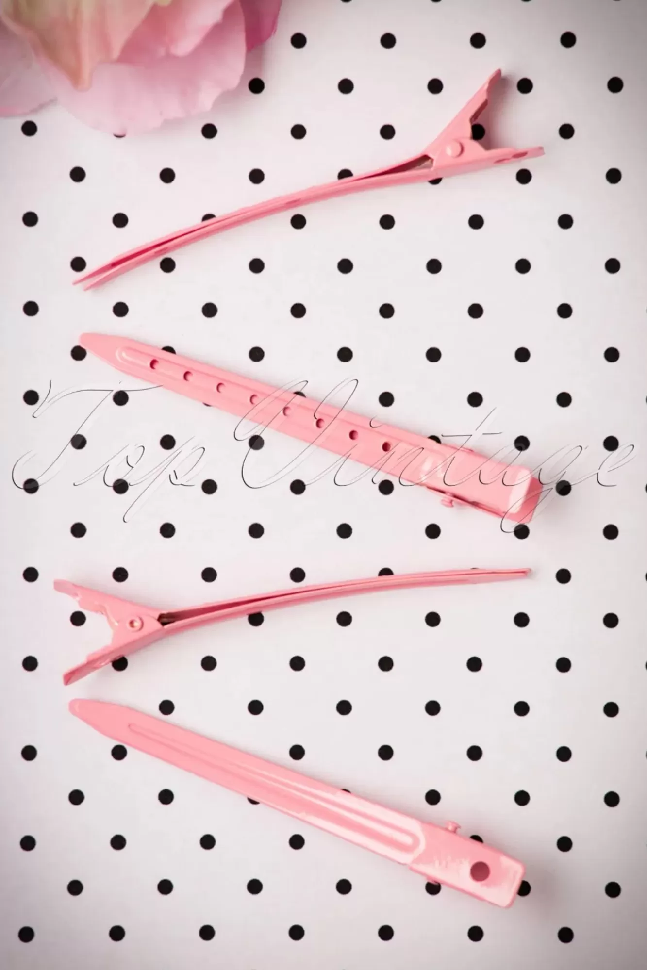 Lauren Rennells Vintage Haarstyling: Hollywood Duckbill Clipettes In Roze | Vrouwen Haarstyling