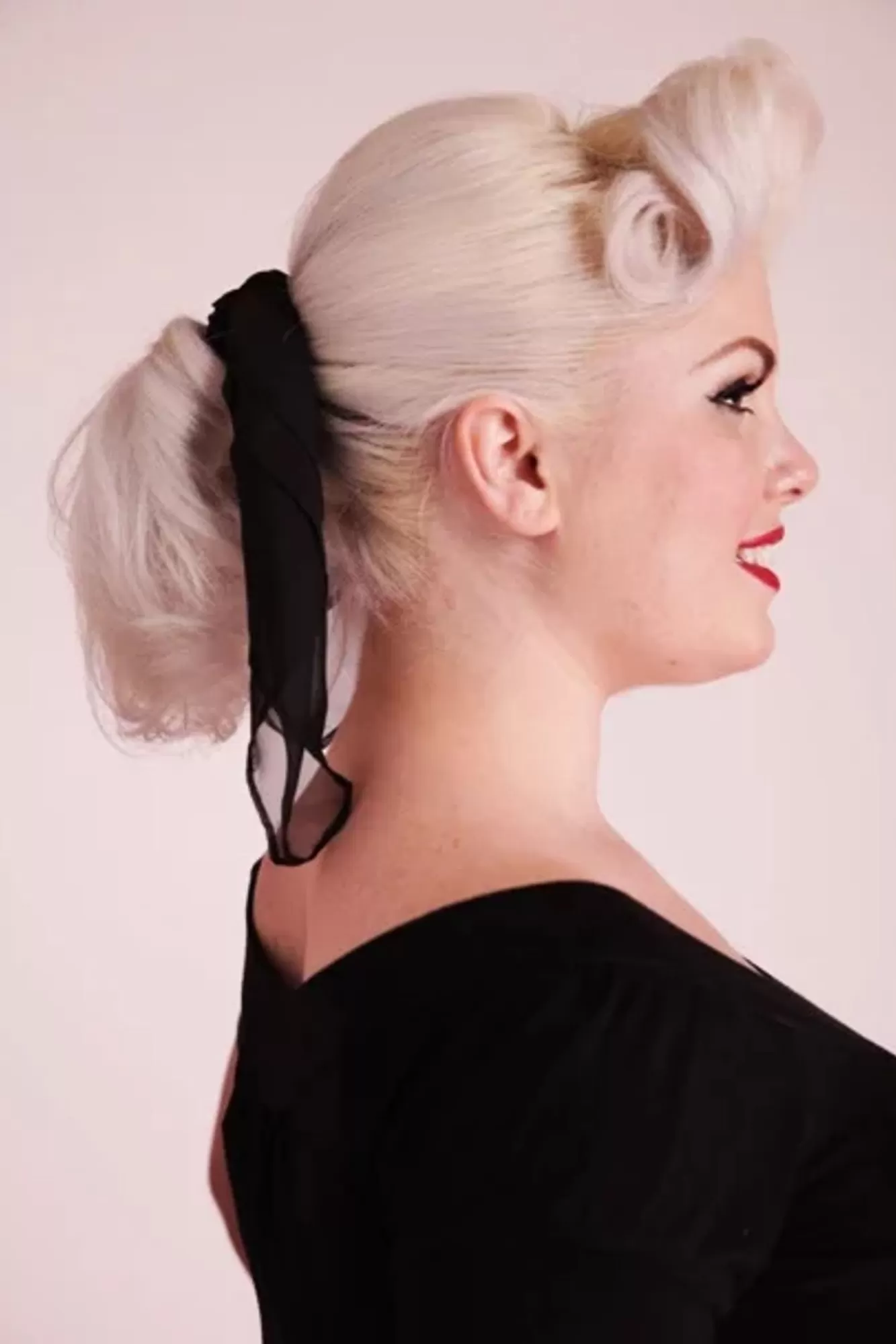 ZaZoo Vintage Retro Haarsjaal In Zwart | Vrouwen Haaraccessoires