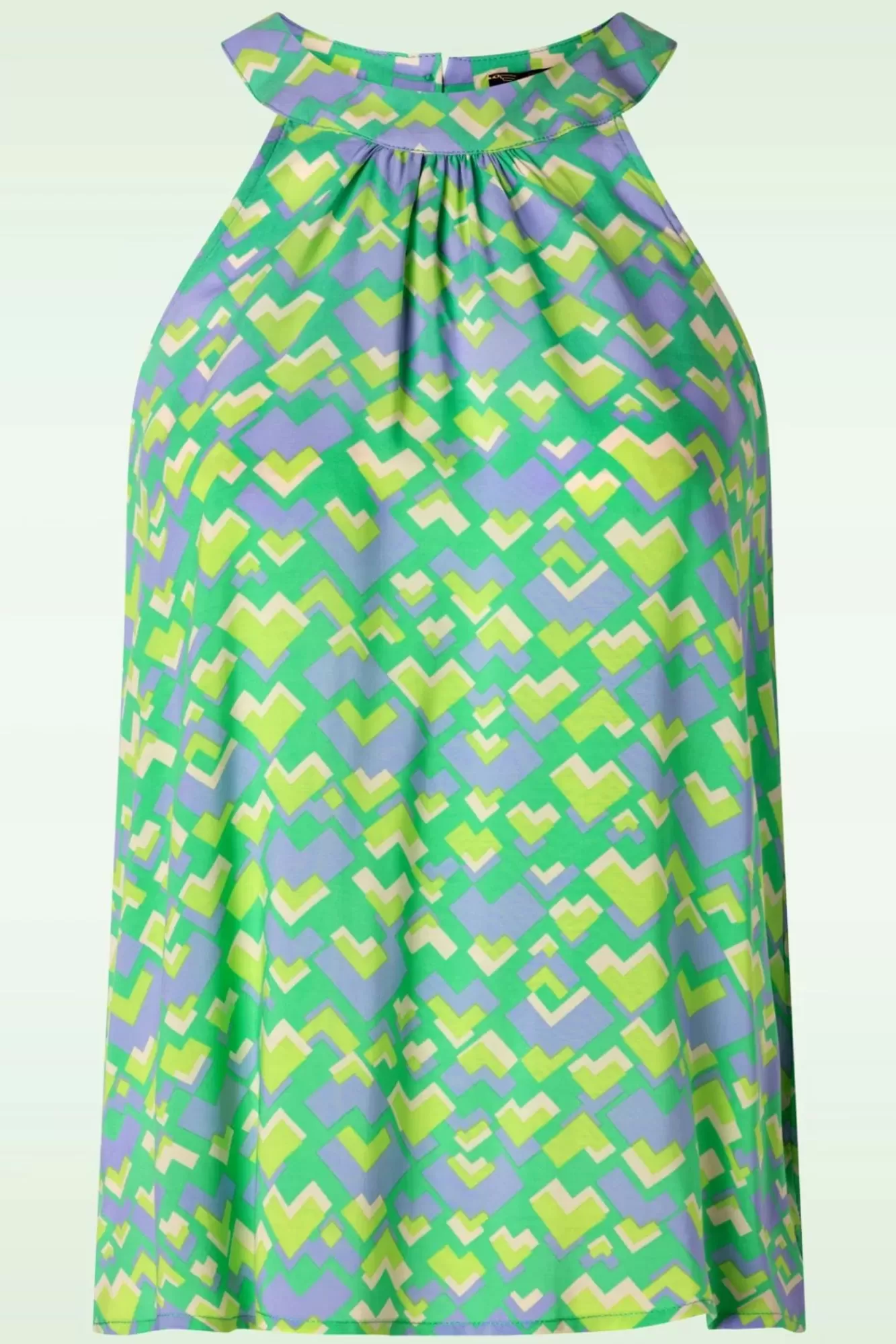 King Louie Virna Cocktail Top In Simply Groen | Vrouwen Tops