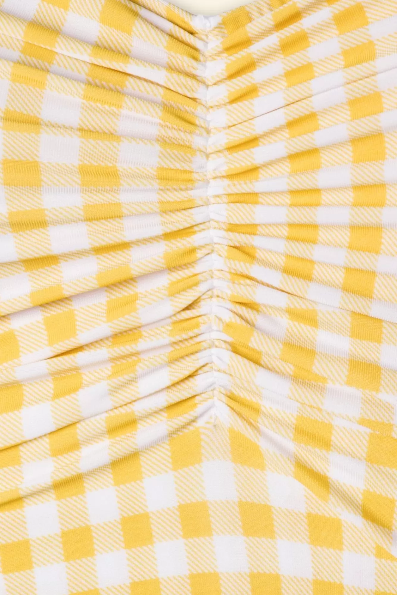 Esther Williams Zomer Gingham Badpak Uit Een Stuk In Geel En Wit | Vrouwen Badpakken